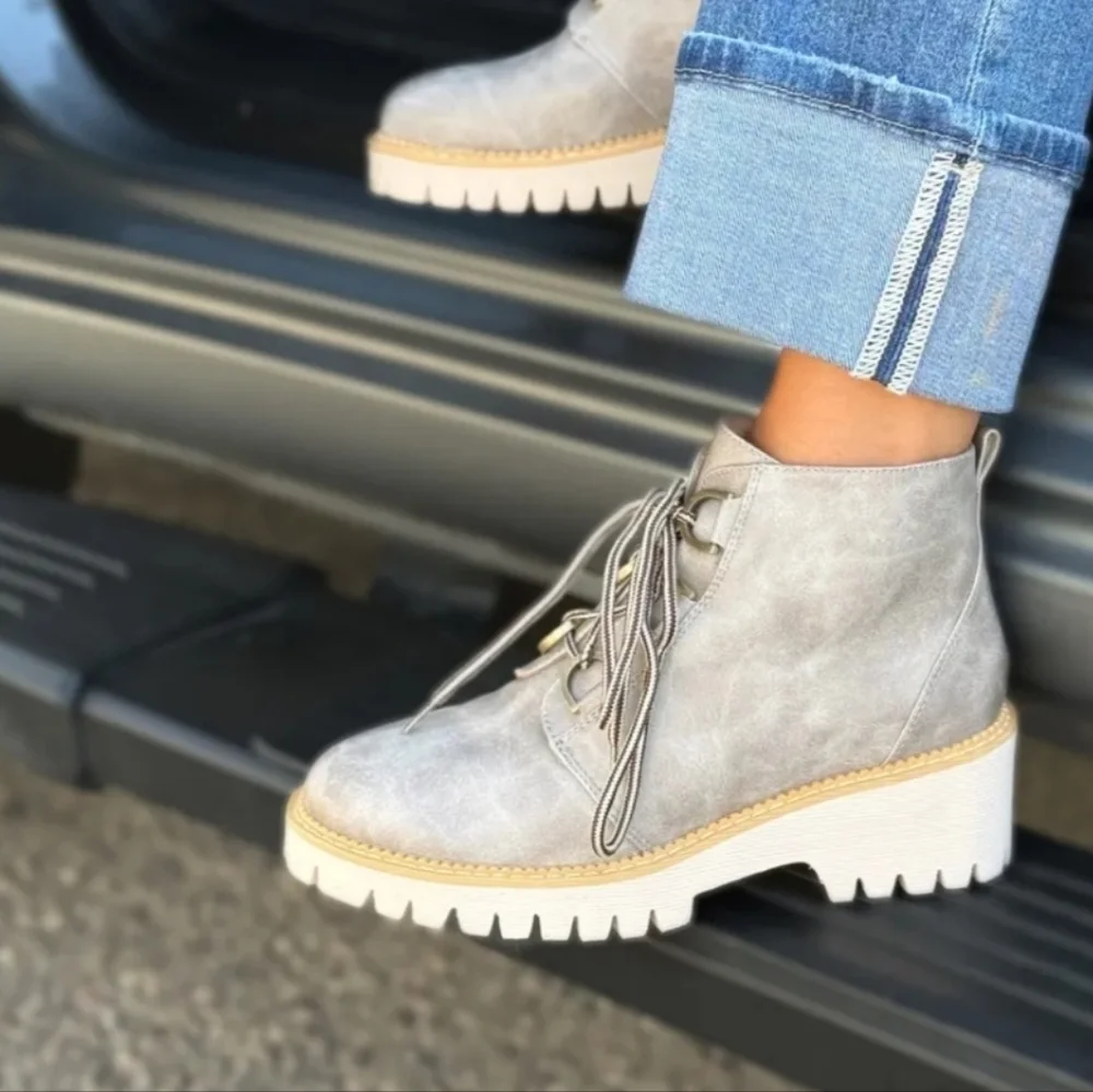 Corky's Trail Ride Boots In Light Grey NEW Womens Size 8